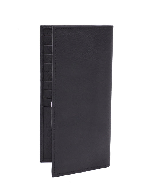Kas Black Leather Long Wallet