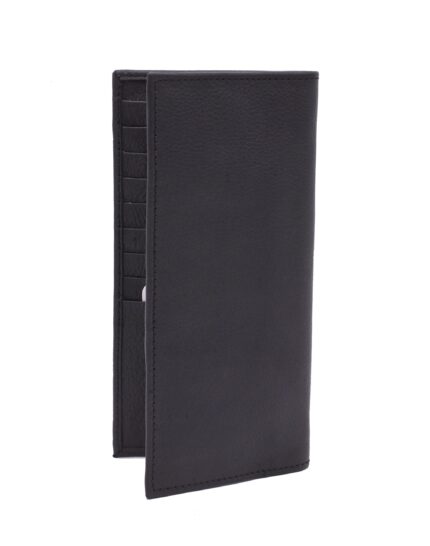 Kas Black Leather Long Wallet