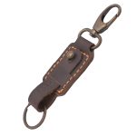 Kas Brown Leather Keychain