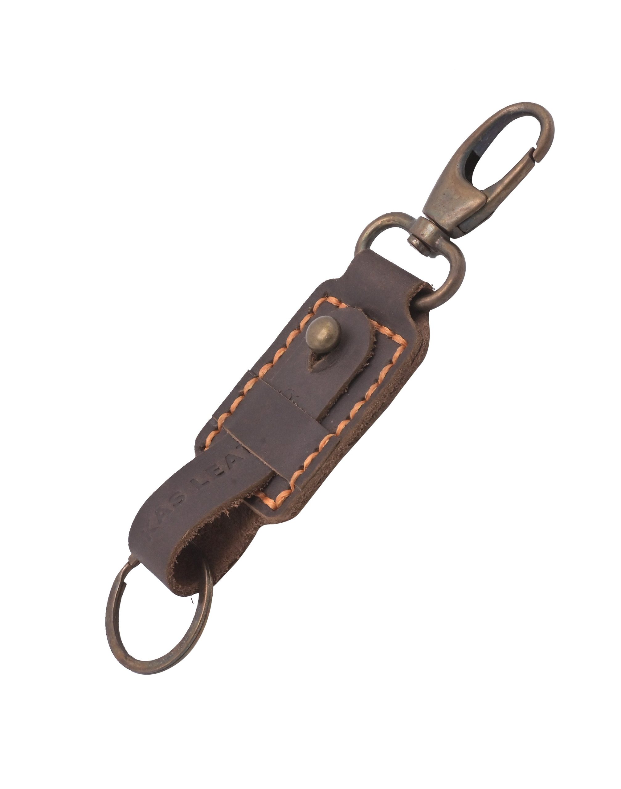 1sdsdrrr-1.jpg Kas Brown Leather Keychain - Image 1