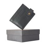 Kas Black Leather Wallet For Men