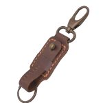 Kas Light Brown Leather Keychain
